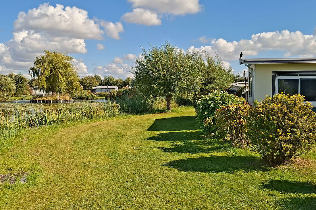 Gemaaid gras en natuur rondom zwemvijver De Brongaard