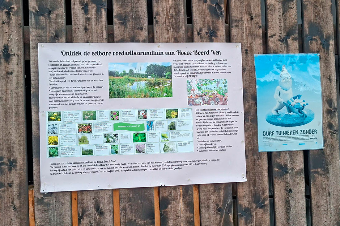 Hoeve Boord Ven - uitleg over voedselbos